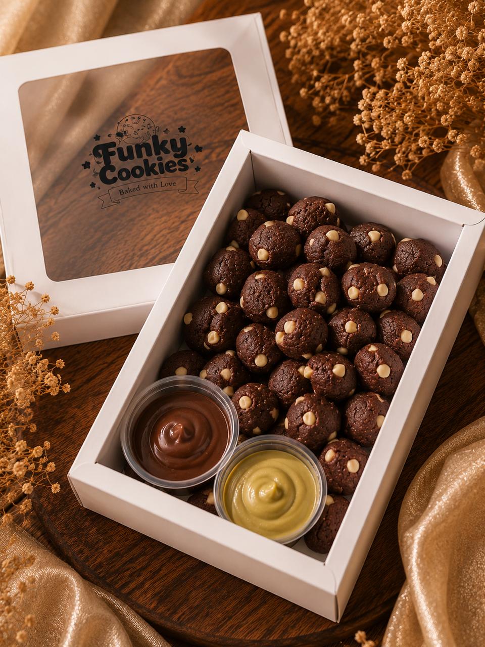 Dark Chocolate with White Chocolate Chips Mini Cookies